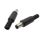 10Pcs (5Pair) 12V 3A 5.5x2.1mm DC Power Male Plugs Connector DC Power Socket Female Jack Screw Nut Panel Mount Adapter 5.5*2.1mm