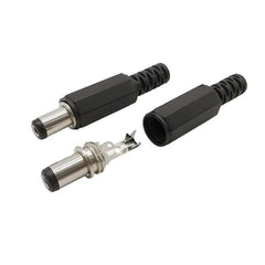 10Pcs (5Pair) 12V 3A 5.5x2.1mm DC Power Male Plugs Connector DC Power Socket Female Jack Screw Nut Panel Mount Adapter 5.5*2.1mm