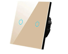 BONDA™ Smart WiFi Touch Switch with sleek design, featuring dual touch controls for modern home lighting.
