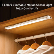 Motion Sensor LED Cabinet Lamp Wireless Dimmable LED Night Light Rechargeable Lamp for Kitchen Wardrobe Aisle Closet Tube Light
