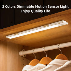 Motion Sensor LED Cabinet Lamp Wireless Dimmable LED Night Light Rechargeable Lamp for Kitchen Wardrobe Aisle Closet Tube Light