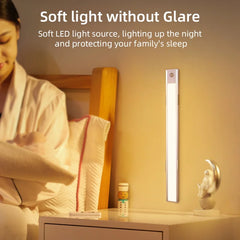 Motion Sensor LED Cabinet Lamp Wireless Dimmable LED Night Light Rechargeable Lamp for Kitchen Wardrobe Aisle Closet Tube Light