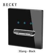 LumiTouch™ Glass Panel Smart Wall Switch & USB Socket