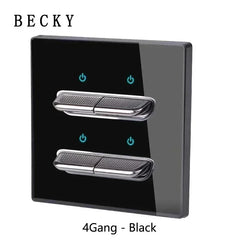 LumiTouch™ Glass Panel Smart Wall Switch & USB Socket