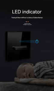 LumiTouch™ Glass Panel Smart Wall Switch & USB Socket