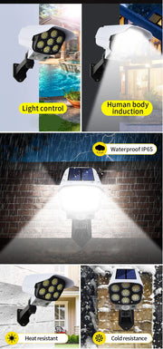 Outdoor Security Dummy Camera Motion Sensor Light Solar Led Lights Powerful Solar Lights Outdoor Waterproof IP66 Lamp for Yard