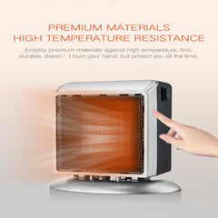 Smart Space  Heater, Adjustable Thermostat/Temperature detection/Timer,Fast Heating, Portable Fan Heater with  Heat Settings,-in