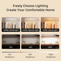 Motion Sensor LED Cabinet Lamp Wireless Dimmable LED Night Light Rechargeable Lamp for Kitchen Wardrobe Aisle Closet Tube Light