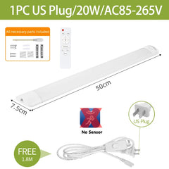 Motion Sensor LED Cabinet Lamp Wireless Dimmable LED Night Light Rechargeable Lamp for Kitchen Wardrobe Aisle Closet Tube Light