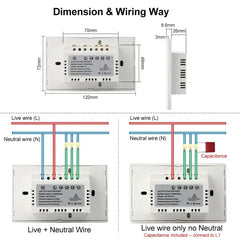 YIDI Smart WiFi + RF Touch Light Switch