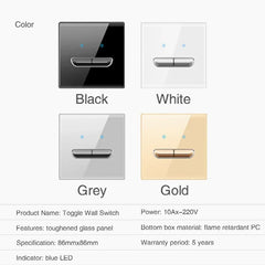 LumiTouch™ Glass Panel Smart Wall Switch & USB Socket