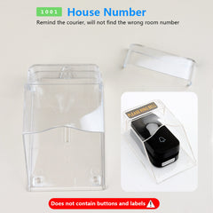 Waterproof Cover For Wireless Doorbell Door Bell Ring Chime Button Transparent Door Bell Protective Cover For Home Doorbell