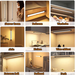 Motion Sensor LED Cabinet Lamp Wireless Dimmable LED Night Light Rechargeable Lamp for Kitchen Wardrobe Aisle Closet Tube Light