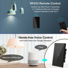 YIDI Smart WiFi + RF Touch Light Switch