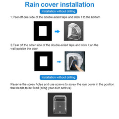 Wireless Doorbell Waterproof Cover Door Bell Button Transparent Protective Cover Storage Box Accessories Home Doorbell Cover