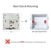 LumiTouch™ Glass Panel Smart Wall Switch & USB Socket