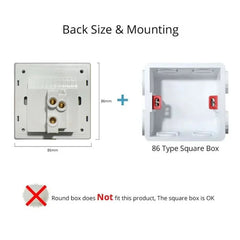 LumiTouch™ Glass Panel Smart Wall Switch & USB Socket