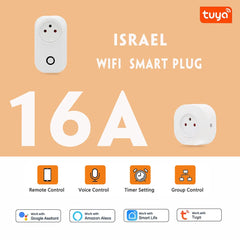 PowerLink™| 16A WiFi Smart Plug for Israel – Works with Alexa, Google, Tuya App