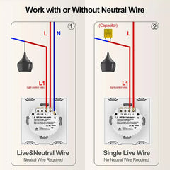 BONDA™ Smart WiFi Touch Switch – Voice & App Control (1/2/3 Gang)