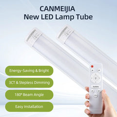 Motion Sensor Cabinet Lights Dimmable LED Night Light Wireless USB Rechargeable Led Tube Light for Wardrobe 3Colors Night Lamp