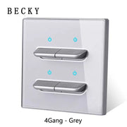 LumiTouch™ Glass Panel Smart Wall Switch & USB Socket
