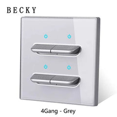 LumiTouch™ Glass Panel Smart Wall Switch & USB Socket