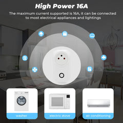 PowerLink™| 16A WiFi Smart Plug for Israel – Works with Alexa, Google, Tuya App