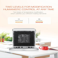 Smart Space  Heater, Adjustable Thermostat/Temperature detection/Timer,Fast Heating, Portable Fan Heater with  Heat Settings,-in