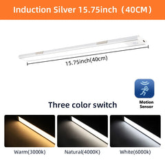 Motion Sensor LED Cabinet Lamp Wireless Dimmable LED Night Light Rechargeable Lamp for Kitchen Wardrobe Aisle Closet Tube Light